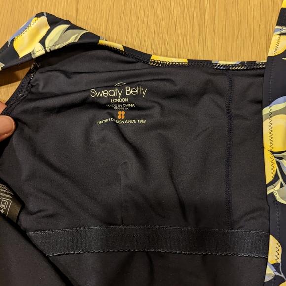Navy Swimsuit with Yellow Lemon Print - Picture 6 of 8